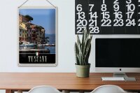 Blechschild Reise 20x30cm Toskana Italien Hafen Meer Dekoration
