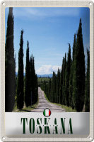Blechschild Reise 20x30cm Toskana Italien Bäume...