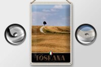 Blechschild Reise 20x30cm Toskana Italien Baum Wiese Natur