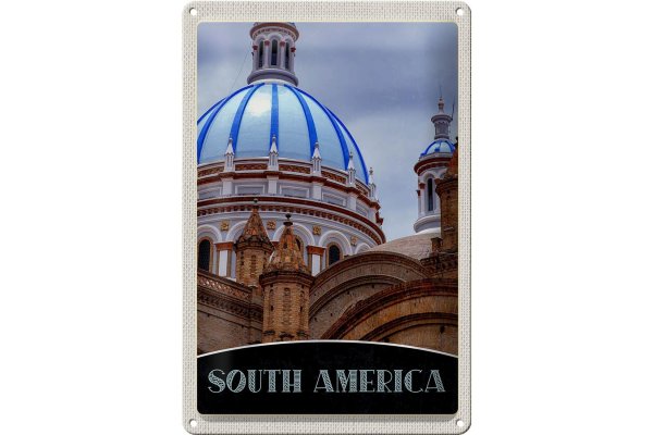 Blechschild Reise 20x30cm Süd Amerika Architektur Gebäude