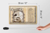 Blechschild Berufe 30x20cm Apotheker Risiken Nebenwirkungen
