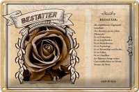 Blechschild Berufe 30x20cm Bestatterrateur Kosmetiker