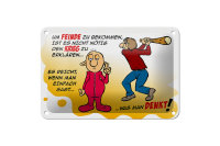 Blechschild Spruch 18x12cm Feinde einfach sagt was man denkt