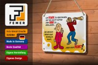 Blechschild Spruch 18x12cm Feinde einfach sagt was man denkt