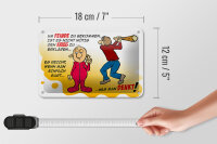 Blechschild Spruch 18x12cm Feinde einfach sagt was man denkt