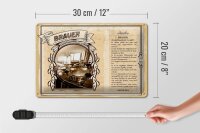 Blechschild Berufe 30x20cm Brauer geschmackvoller Genießer
