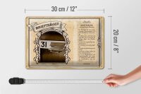 Blechschild Berufe 30x20cm Briefträger zuverlässig Allrounder