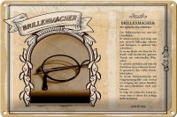 Blechschild Berufe 30x20cm Brillenmacher stylische...