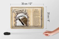 Blechschild Berufe 30x20cm Buchhalter Zahlenfuchs Kunden