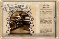 Blechschild Berufe 30x20cm Drucker Printmanager Adlerauge