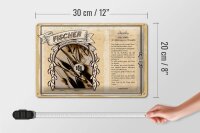 Blechschild Berufe 30x20cm Fischer Rutengeber wertvollen Fang