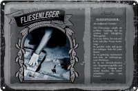 Blechschild Berufe 30x20cm Fliesenleger maßgenauer...