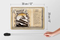 Blechschild Berufe 30x20cm Friseur Stylist geschulten Blick