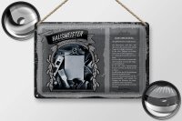 Blechschild Berufe 30x20cm Hausmeister weiß sieht...