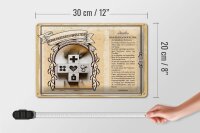 Blechschild Berufe 30x20cm Krankenschwester Kraft Trost Mut