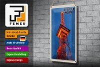 Blechschild Städte Berlin Funkturm Deutschland 20x30cm