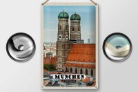 Blechschild Städte München Altstadt Frauenkirche 20x30cm