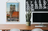 Blechschild Städte München Altstadt Frauenkirche 20x30cm