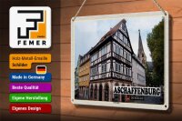 Blechschild Städte Aschaffenburg Stiftbaslika Altstadt 30x20cm