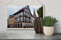 Blechschild Städte Aschaffenburg Stiftbaslika Altstadt 30x20cm