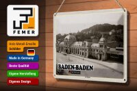 Blechschild Städte Baden-Baden Alter Bahnhof 30x20cm