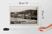 Blechschild Städte Baden-Baden Alter Bahnhof 30x20cm
