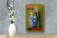 Blechschild Spruch 12x18cm Not from bad parents