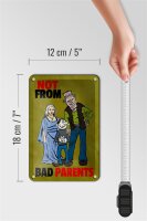 Blechschild Spruch 12x18cm Not from bad parents