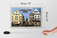 Blechschild Städte Kaiserslautern Kaiserbrunnen 30x20cm
