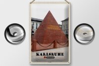 Blechschild Städte Karlsruhe Pyramide Architektur 20x30cm