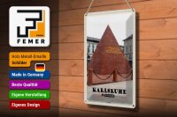 Blechschild Städte Karlsruhe Pyramide Architektur 20x30cm