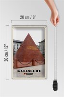 Blechschild Städte Karlsruhe Pyramide Architektur 20x30cm
