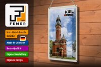 Blechschild Städte Kiel Leuchtturm Architektur 20x30cm