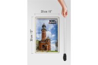 Blechschild Städte Kiel Leuchtturm Architektur 20x30cm