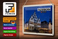 Blechschild Städte Paderborn Rathaus Altstadt 30x20cm