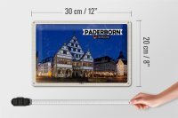Blechschild Städte Paderborn Rathaus Altstadt 30x20cm