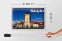 Blechschild Städte Tübingen Tübinger Tor Zentrum 30x20cm
