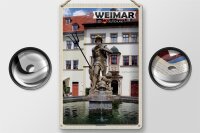 Blechschild Städte Weimar Neptunbrunnen Architektur 20x30cm