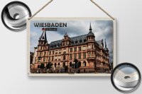 Blechschild Städte Wiesbaden Marktkirche Mittelalter 30x20cm