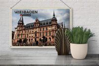 Blechschild Städte Wiesbaden Marktkirche Mittelalter 30x20cm