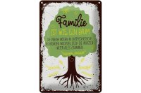 Blechschild Spruch Familie ist Baum halten alles Zusammen...