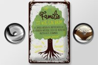 Blechschild Spruch Familie ist Baum halten alles Zusammen...