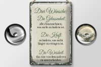 Blechschild Spruch 3 Wünsche Gelassenheit Kraft 20x30cm