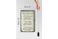 Blechschild Spruch 3 Wünsche Gelassenheit Kraft 20x30cm