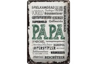 Blechschild Spruch Papa Spielkamerad Beschützer...