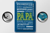 Blechschild Spruch 20x30cm Papa Superheld Vorbild Beschützer