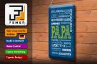 Blechschild Spruch 20x30cm Papa Superheld Vorbild Beschützer