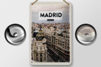 Blechschild Reise 12x18cm Madrid Spanien Reiseziel Architektur