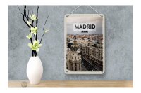 Blechschild Reise 12x18cm Madrid Spanien Reiseziel Architektur