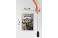 Blechschild Reise 12x18cm Madrid Spanien Reiseziel Architektur